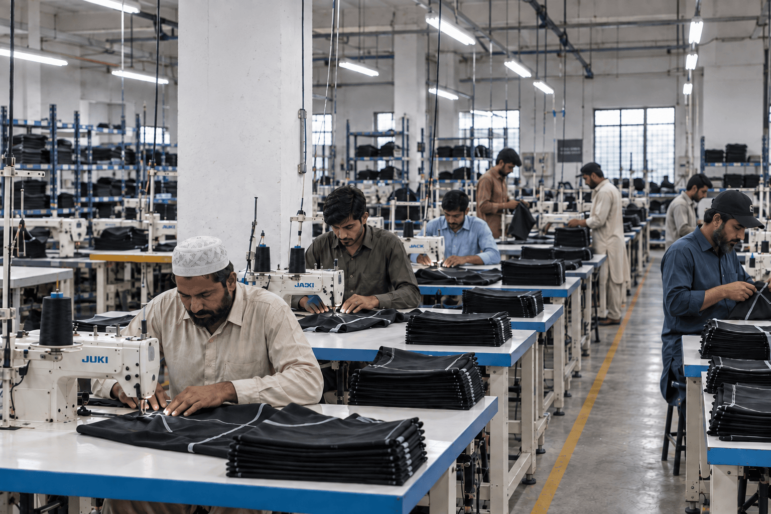 Stitching & Assembly stage of The Apex Connect manufacturing process