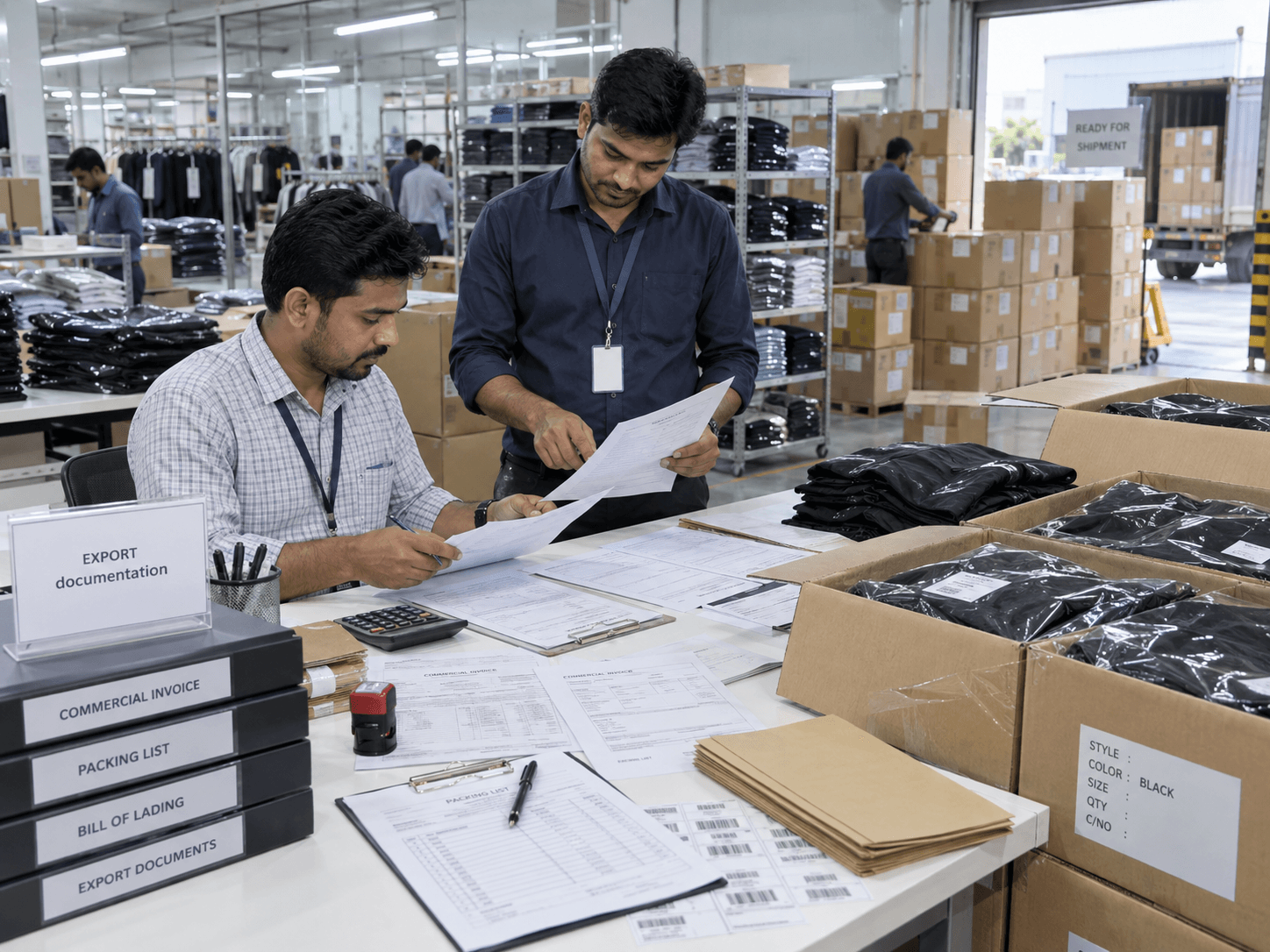 Export Documentation stage of The Apex Connect manufacturing process