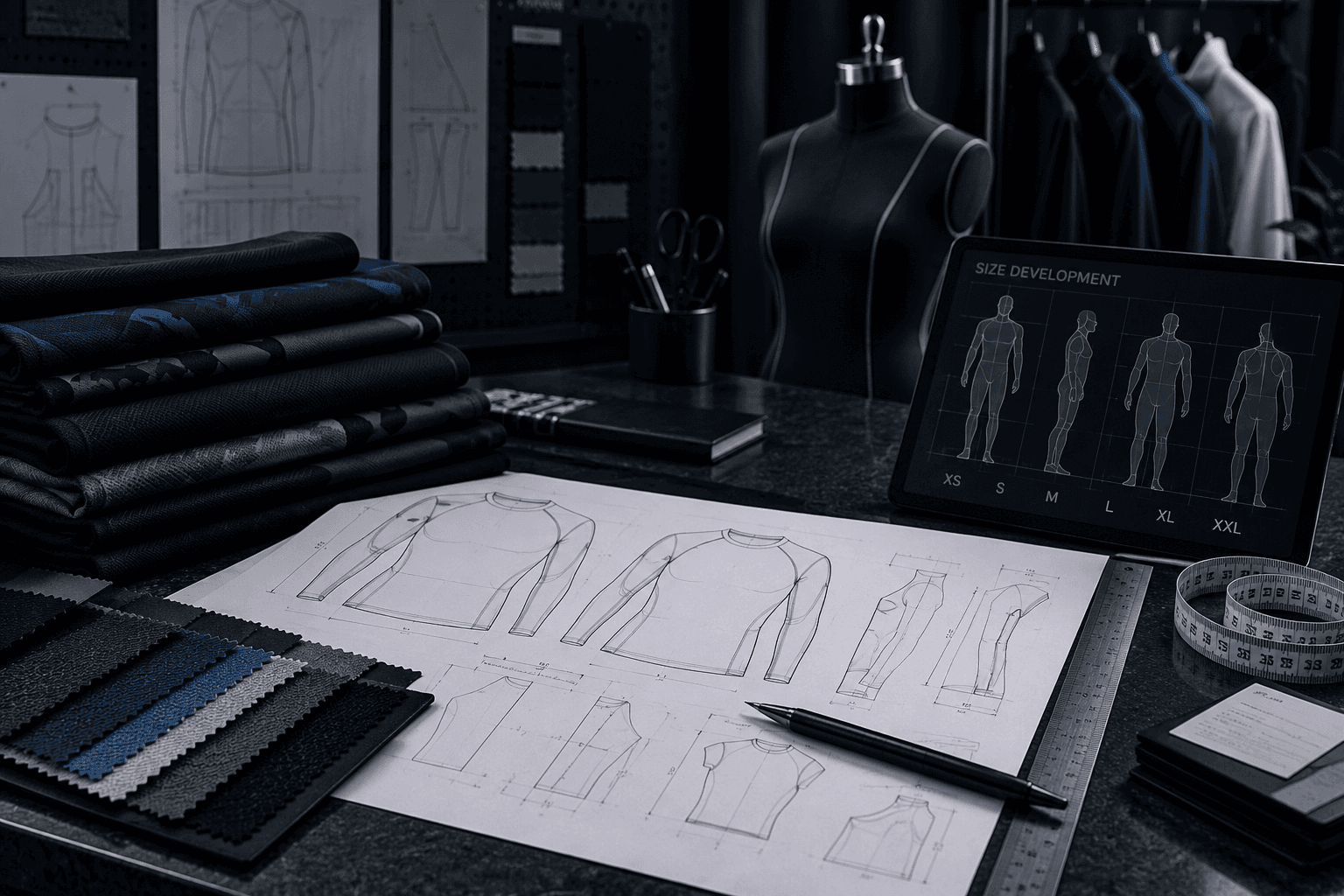 Pattern & Size Development stage of The Apex Connect manufacturing process