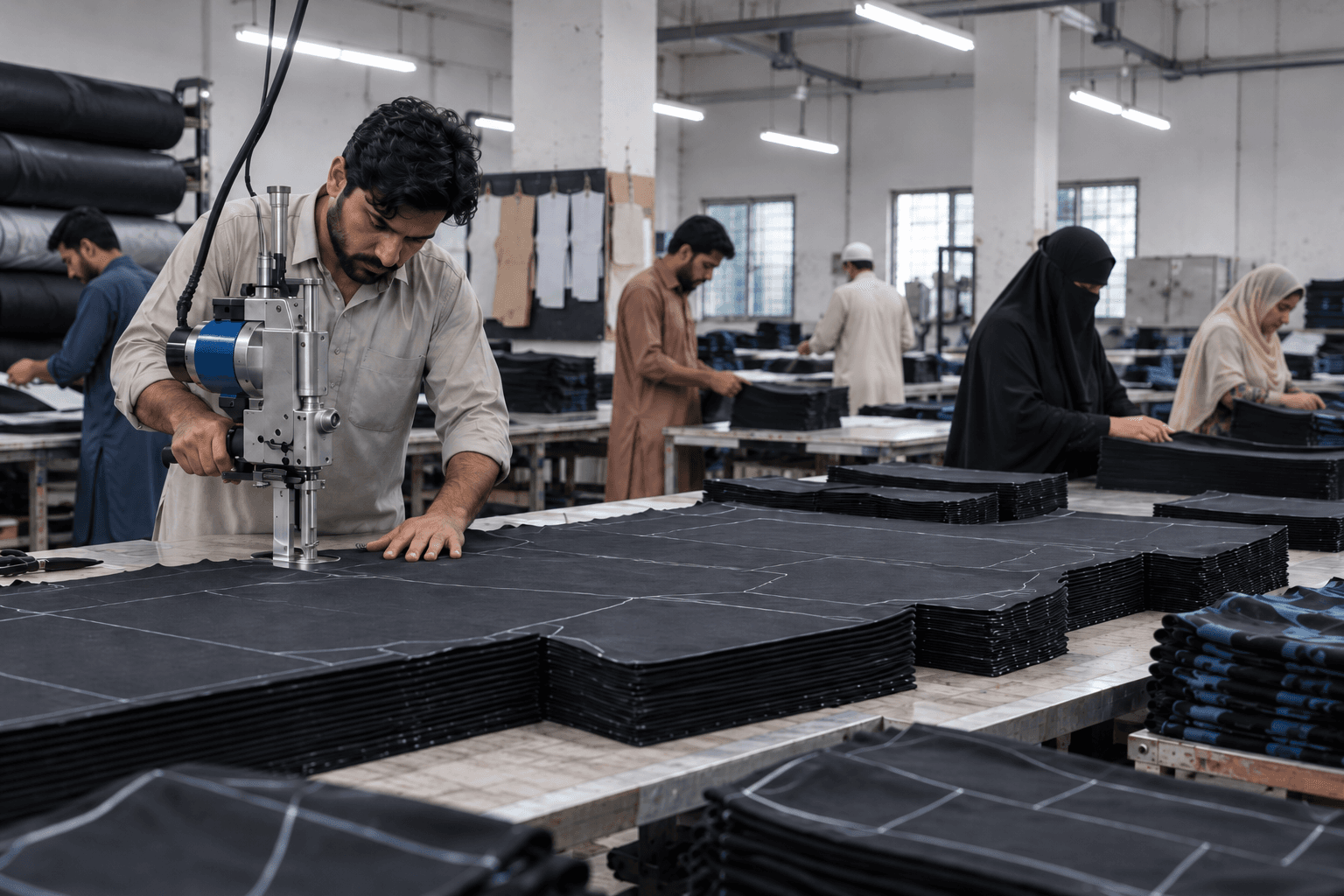 Bulk Cutting & Printing stage of The Apex Connect manufacturing process