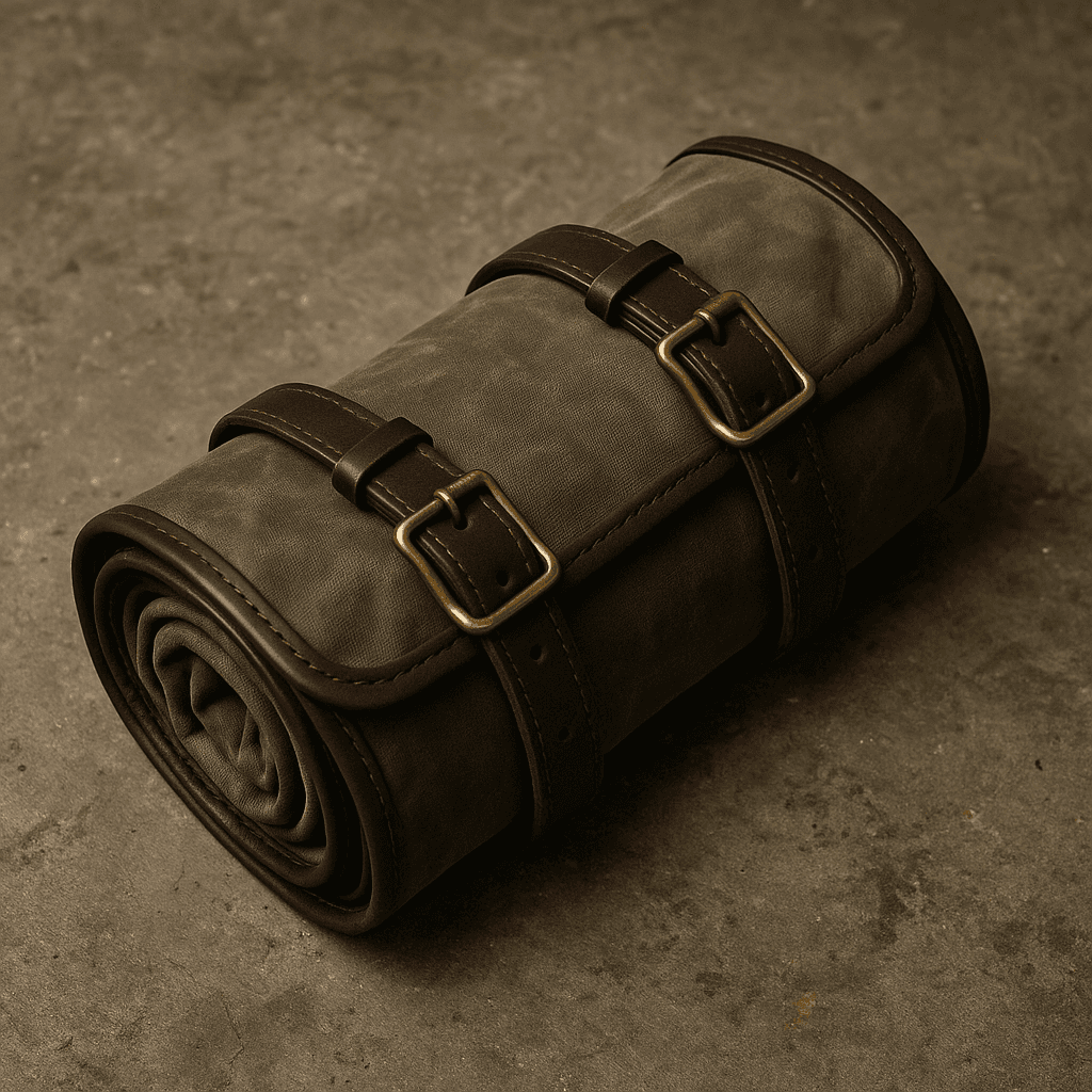 Heavy-Duty Waxed Canvas Roll for Professional Tool Storage