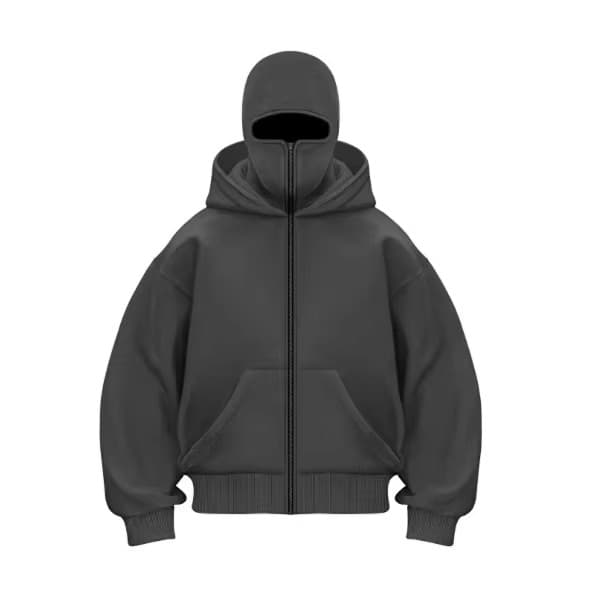 Balaclava Full-Zip Hoodie with Integrated Face Mask - Variant 2 product image 1