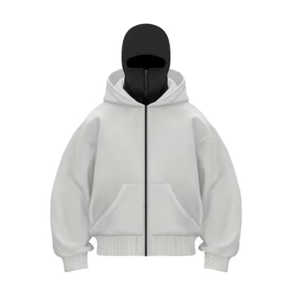 Balaclava Full Zip Hoodie with Integrated Face Mask product image 3