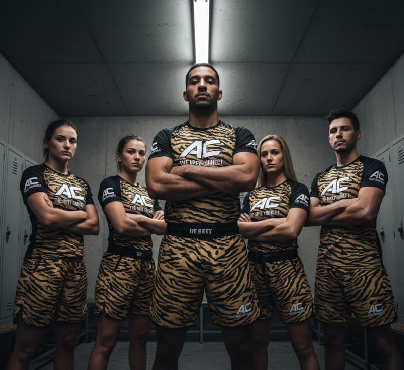 A diverse group of athletes representing different sports teams
