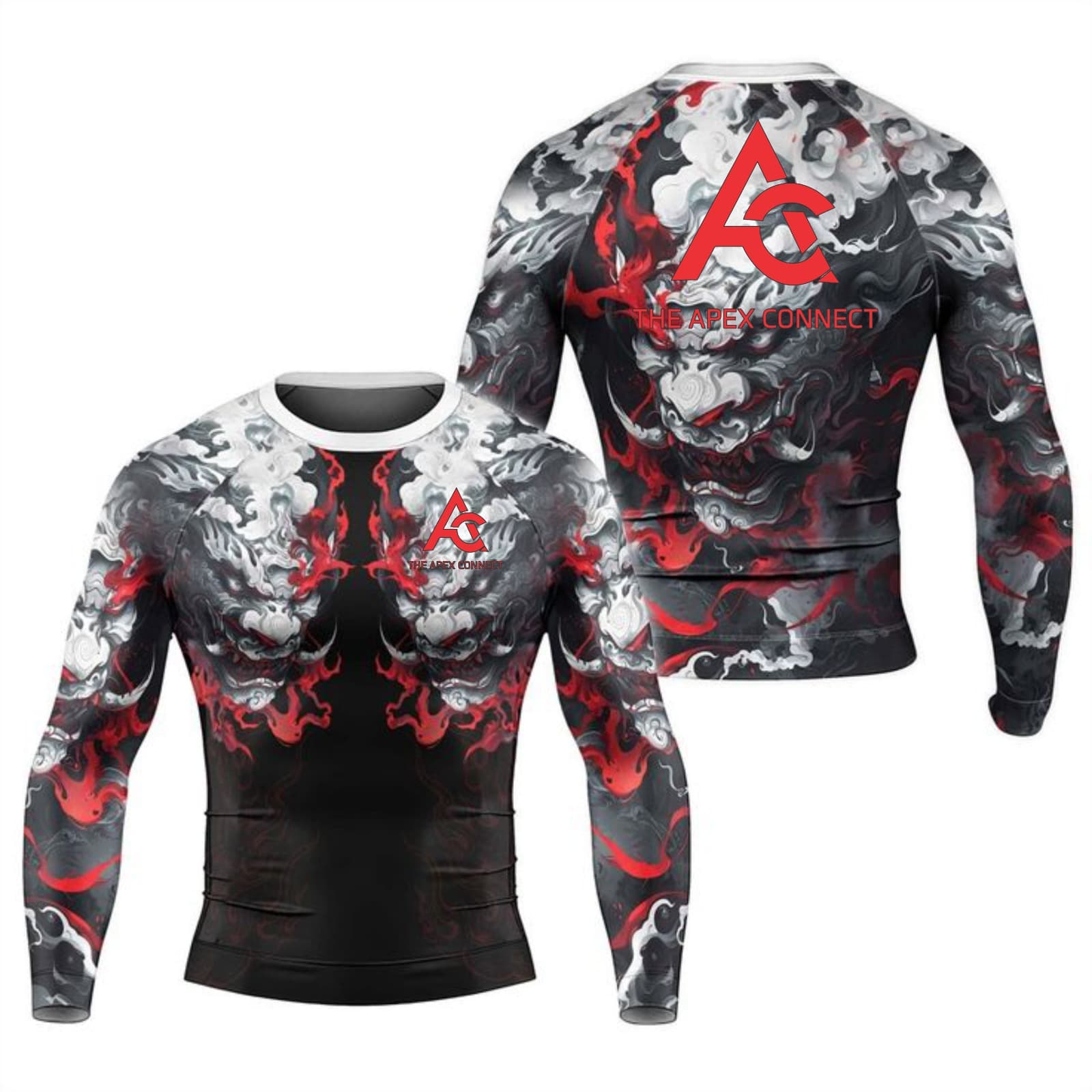 Sublimated Long Sleeve Rashguard for MMA & BJJ Training